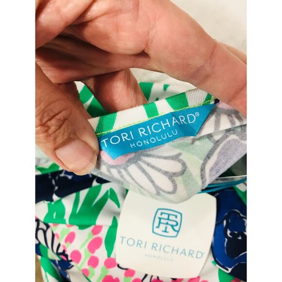 TORI‎ RICHARD Hawaiian Lana Dress Morning Glory Aloha Tropical, S - NWT $185 - Picture 6 of 9